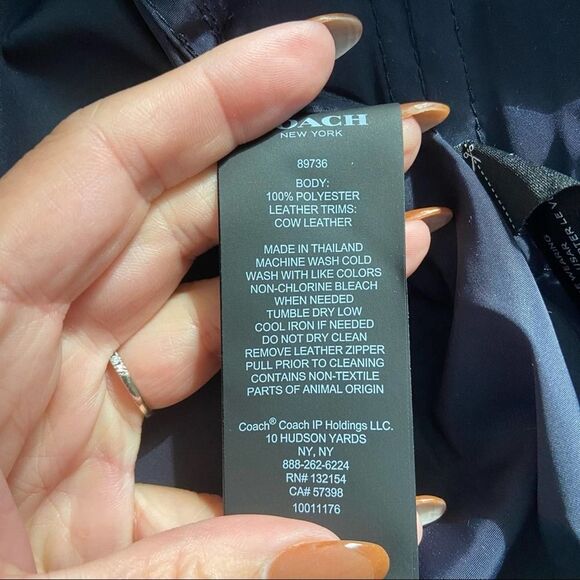 Coach Blue Red Windbreaker with Hood XS - Picture 7 of 10